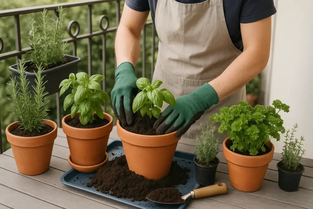 Coltivazione delle erbe aromatiche su balcone: perché il terriccio giusto fa la differenza