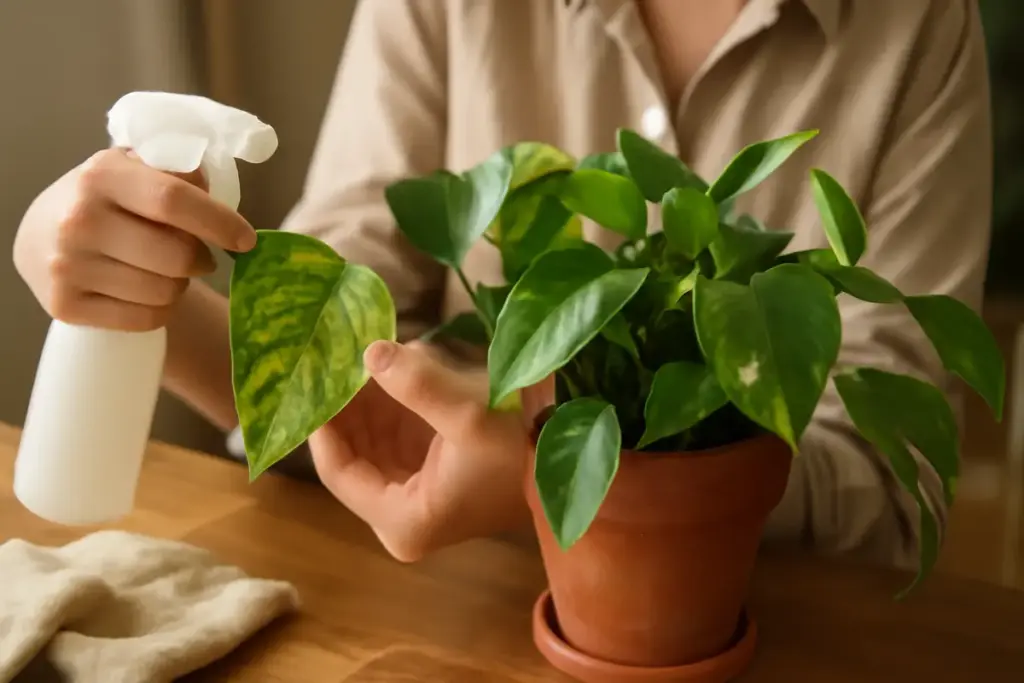 Come prendersi cura del pothos? L’accorgimento che previene le foglie macchiate