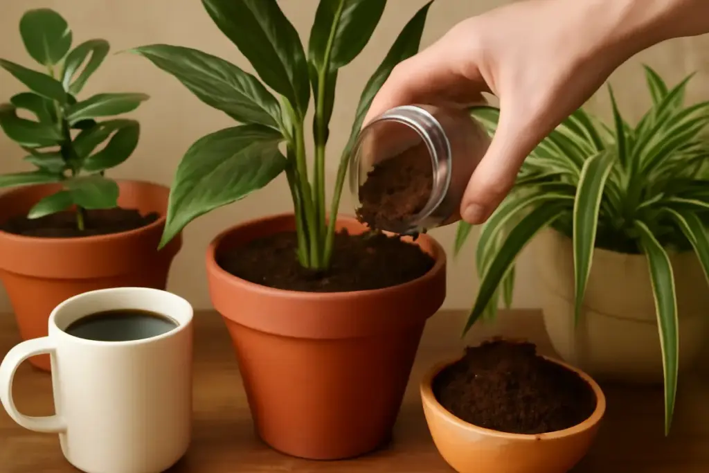 Concime fatto in casa con fondi di caffè: perché alcuni tipi di piante lo amano davvero