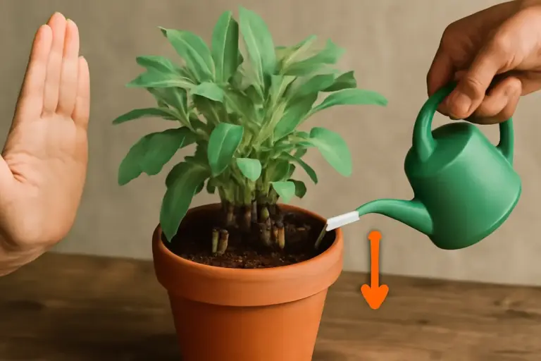 Coltivazione della salvia in vaso: attenzione all’irrigazione irregolare e al rischio di marciume